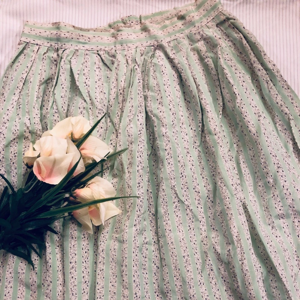 Vintage Mint Patterned Skirt